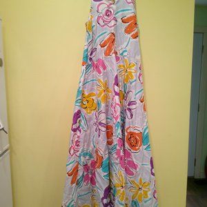 Vintage halter neck floral dress